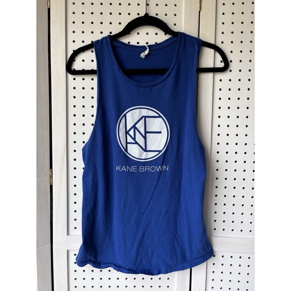 Kane Brown Country Music Singer Concert Tank Top Blue Women's‎ S Cotton